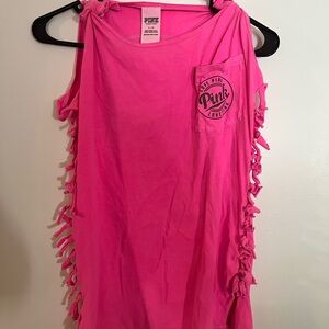 PINK Victoria's Secret Kids Pink Fringe Tank